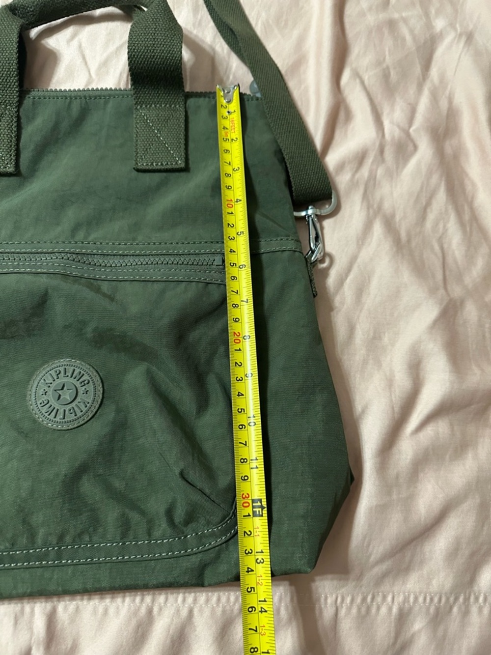 KIPLING FIELD GREEN ELEVA LARGE CONVERTIBLE TOTE/CROSSBODY BAG - Picture 6 of 11